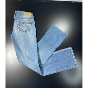 Silver Jeans Aiko Bootcut Womens Denim Jeans Size 27x31 Stretch Light Blue Wash